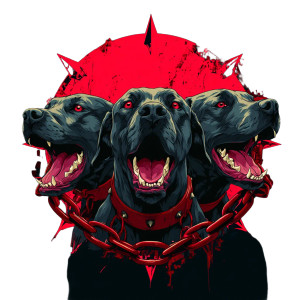 Hellhound Unleashed Vinyl Car Decal Sticker – Waterproof & UV-Resistant 3.4133333333333336"