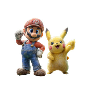Mario And Pikachu V3 Vinyl Car Decal Sticker – Waterproof & UV-Resistant 3.4133333333333336"