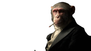 Monkey Godfather Poster Vinyl Car Decal Sticker – Waterproof & UV-Resistant 2.72"
