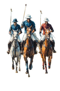Polo Players Galloping Vinyl Car Decal Sticker – Waterproof & UV-Resistant 4.4