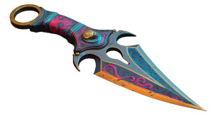 Stylized Kunai Knife Vinyl Car Decal Sticker – Waterproof & UV-Resistant 5.4