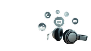 Office Headset Icons Vinyl Car Decal Sticker – Waterproof & UV-Resistant 2.72"