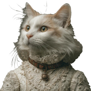 Cat In Dress V2 Vinyl Car Decal Sticker – Waterproof & UV-Resistant 3.4133333333333336"