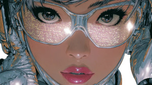 Cybernetic Heroine V2 Vinyl Car Decal Sticker – Waterproof & UV-Resistant 5.4