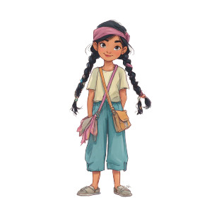 Mischievous Girl Vinyl Car Decal Sticker – Waterproof & UV-Resistant 6.826666666666667"