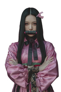 Vampire Nezuko Vinyl Car Decal Sticker – Waterproof & UV-Resistant 8.96"