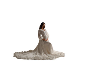 Pregnant Angel Vinyl Car Decal Sticker – Waterproof & UV-Resistant 6.1866666666666665"