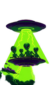 Neon Alien Family Vinyl Car Decal Sticker – Waterproof & UV-Resistant 4.6