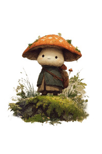 Cute Mushroom Man V2 Vinyl Car Decal Sticker – Waterproof & UV-Resistant 4.4