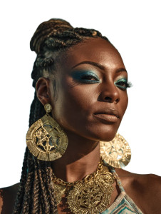 Confident Black Woman V26 Vinyl Car Decal Sticker – Waterproof & UV-Resistant 8.213333333333333"