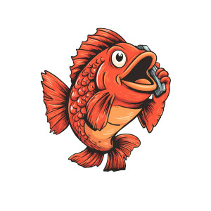 Calling Fish Mascot Vinyl Car Decal Sticker – Waterproof & UV-Resistant 3.4133333333333336" Calling Fish Mascot Vinyl Car Decal Sticker – Waterproof & UV-Resistant 3.4133333333333336"