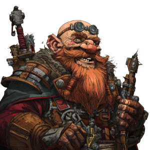 Fiery Dwarf Warrior V4 Vinyl Car Decal Sticker – Waterproof & UV-Resistant 3.4133333333333336"