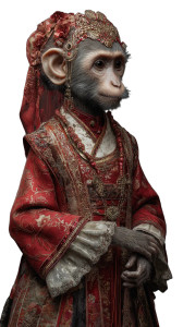 Orangutan In Scarf Vinyl Car Decal Sticker – Waterproof & UV-Resistant 4.8533333333333335"