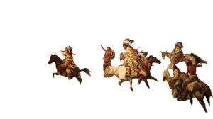 Historical Cavalry Charge Vinyl Car Decal Sticker – Waterproof & UV-Resistant 2.72"