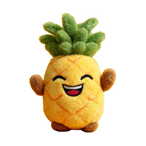 Smiling Pineapple Plush Vinyl Car Decal Sticker – Waterproof & UV-Resistant 6.826666666666667"
