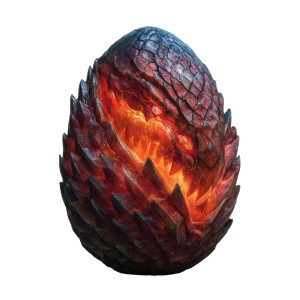 Mythical Fire Dino Egg Vinyl Car Decal Sticker – Waterproof & UV-Resistant 3.4133333333333336"