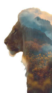 Majestic Lion Dreamscape Vinyl Car Decal Sticker – Waterproof & UV-Resistant 4.8533333333333335"