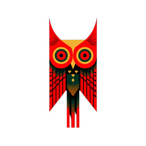 Stylized Owl Emblem V2 Vinyl Car Decal Sticker – Waterproof & UV-Resistant 3.4133333333333336"