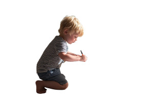 Drawing Toddler Boy Vinyl Car Decal Sticker – Waterproof & UV-Resistant 2.986666666666667"