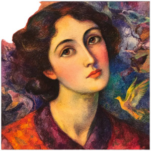Chagall'S Surreal Portrait Vinyl Car Decal Sticker – Waterproof & UV-Resistant 3.4133333333333336"