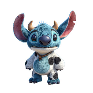 Stitch-Cow Hybrid Vinyl Car Decal Sticker – Waterproof & UV-Resistant 3.4133333333333336" Stitch-Cow Hybrid Vinyl Car Decal Sticker – Waterproof & UV-Resistant 3.4133333333333336"