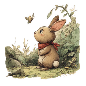 Curious Bunny Scarf Vinyl Car Decal Sticker – Waterproof & UV-Resistant 6.826666666666667"