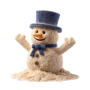 Sandy Snowman Vinyl Car Decal Sticker – Waterproof & UV-Resistant 3.4133333333333336"