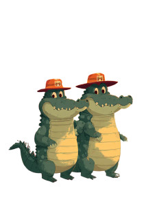 Cartoon Ranger Alligators Vinyl Car Decal Sticker – Waterproof & UV-Resistant 8.213333333333333"