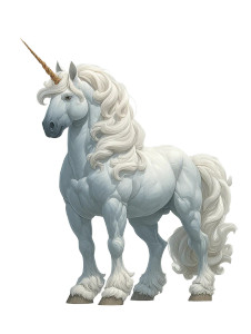 White Unicorn V5 Vinyl Car Decal Sticker – Waterproof & UV-Resistant 8.213333333333333"