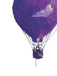 Purple Balloon Soaring Vinyl Car Decal Sticker – Waterproof & UV-Resistant 4.1066666666666665"