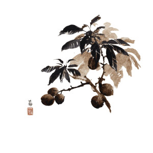 Walnut Tree Painting Vinyl Car Decal Sticker – Waterproof & UV-Resistant 3.4133333333333336"