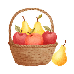 Fruit Basket Clipart Vinyl Car Decal Sticker – Waterproof & UV-Resistant 6.826666666666667"
