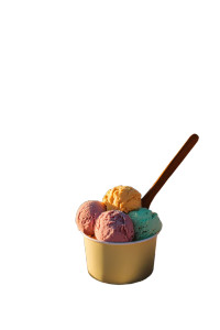 Colorful Gelato Cup Vinyl Car Decal Sticker – Waterproof & UV-Resistant 8.96"
