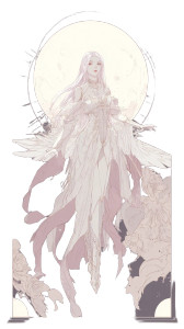 Moon Goddess Tarot Vinyl Car Decal Sticker – Waterproof & UV-Resistant 4.8533333333333335"