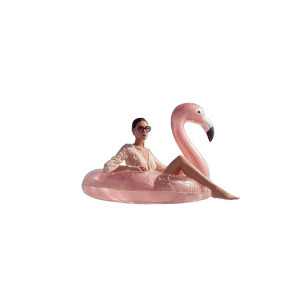 Serene Flamingo Pose Vinyl Car Decal Sticker – Waterproof & UV-Resistant 3.4133333333333336"