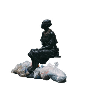 Black Marble Statue V2 Vinyl Car Decal Sticker – Waterproof & UV-Resistant 3.4133333333333336"
