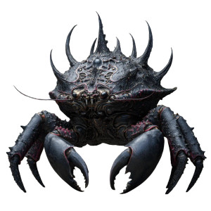 Evil Alien Crab Vinyl Car Decal Sticker – Waterproof & UV-Resistant 3.4133333333333336"