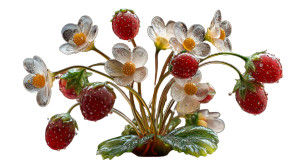 Crystal Glass Strawberry Vinyl Car Decal Sticker – Waterproof & UV-Resistant 5.4