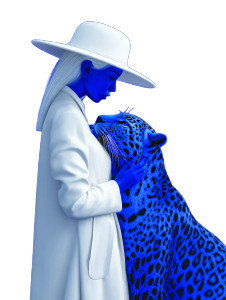 Blue Fashion Muse Vinyl Car Decal Sticker – Waterproof & UV-Resistant 4.1066666666666665"