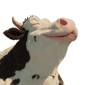 Smiling Cow V4 Vinyl Car Decal Sticker – Waterproof & UV-Resistant 6.826666666666667"