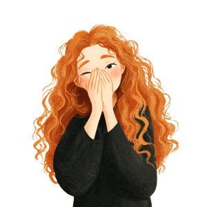 Ginger Facepalm Fairy Vinyl Car Decal Sticker – Waterproof & UV-Resistant 6.826666666666667"