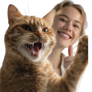 Orange Tabby Cat V21 Vinyl Car Decal Sticker – Waterproof & UV-Resistant 3.4133333333333336"