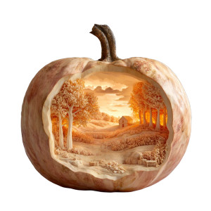 Harvest Pumpkin Vinyl Car Decal Sticker – Waterproof & UV-Resistant 3.4133333333333336"