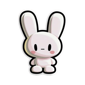 Cute Labubu Drawing Vinyl Car Decal Sticker – Waterproof & UV-Resistant 3.4133333333333336"