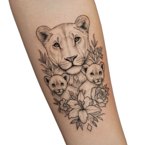 Lioness Tattoo Art Vinyl Car Decal Sticker – Waterproof & UV-Resistant 3.4133333333333336" Lioness Tattoo Art Vinyl Car Decal Sticker – Waterproof & UV-Resistant 3.4133333333333336"