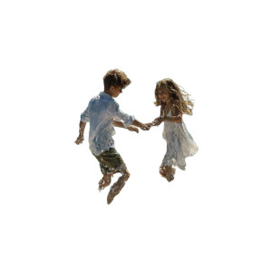 Joyful Beach Dance Vinyl Car Decal Sticker – Waterproof & UV-Resistant 6.826666666666667"