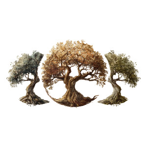 Triple Tree Logo Vinyl Car Decal Sticker – Waterproof & UV-Resistant 6.826666666666667"