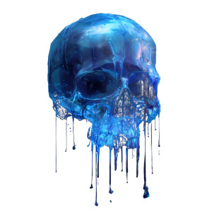 Glowing Skull V4 Vinyl Car Decal Sticker – Waterproof & UV-Resistant 3.4133333333333336"