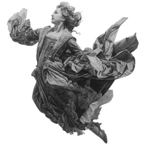 Flying Baroque Woman Vinyl Car Decal Sticker – Waterproof & UV-Resistant 3.4133333333333336" Flying Baroque Woman Vinyl Car Decal Sticker – Waterproof & UV-Resistant 3.4133333333333336"