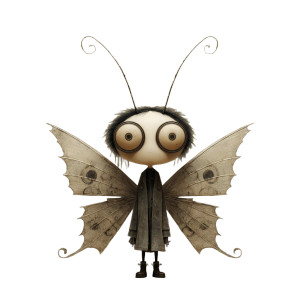 Chibi Butterfly Vinyl Car Decal Sticker – Waterproof & UV-Resistant 3.4133333333333336"